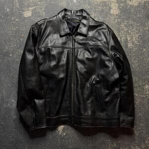 Vintage 90’s St John’s Bay Black Leather Jacket